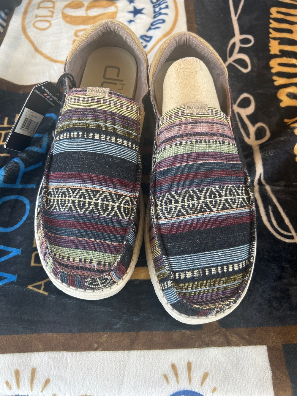 Hey Dude Multicolor Striped Slip-On Shoes